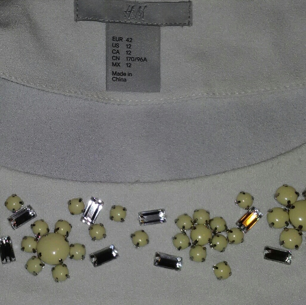 White/ivory h&m 3/4 sleeve blouse
